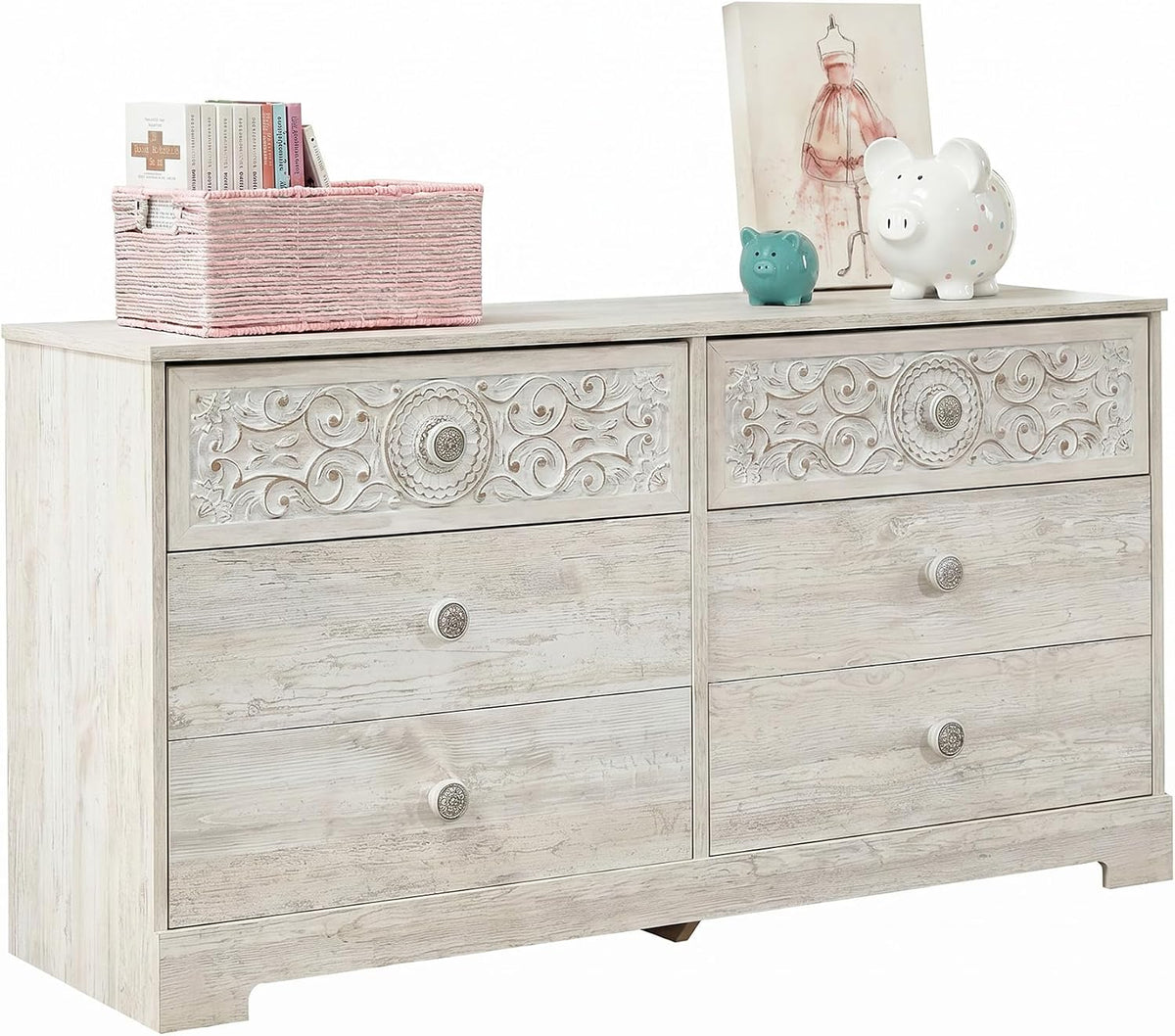Paxberry Boho Dresser, Whitewash