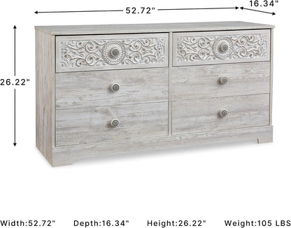Paxberry Boho Dresser, Whitewash
