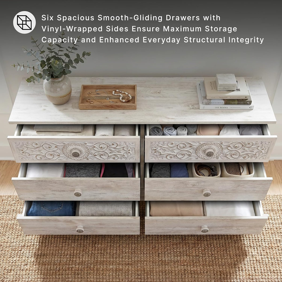 Paxberry Boho Dresser, Whitewash